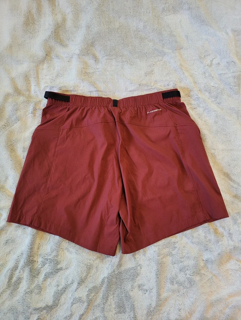 The North Face Mens Large Maroon Class V Pathfinder Belted Hiking Hybrid Shorts